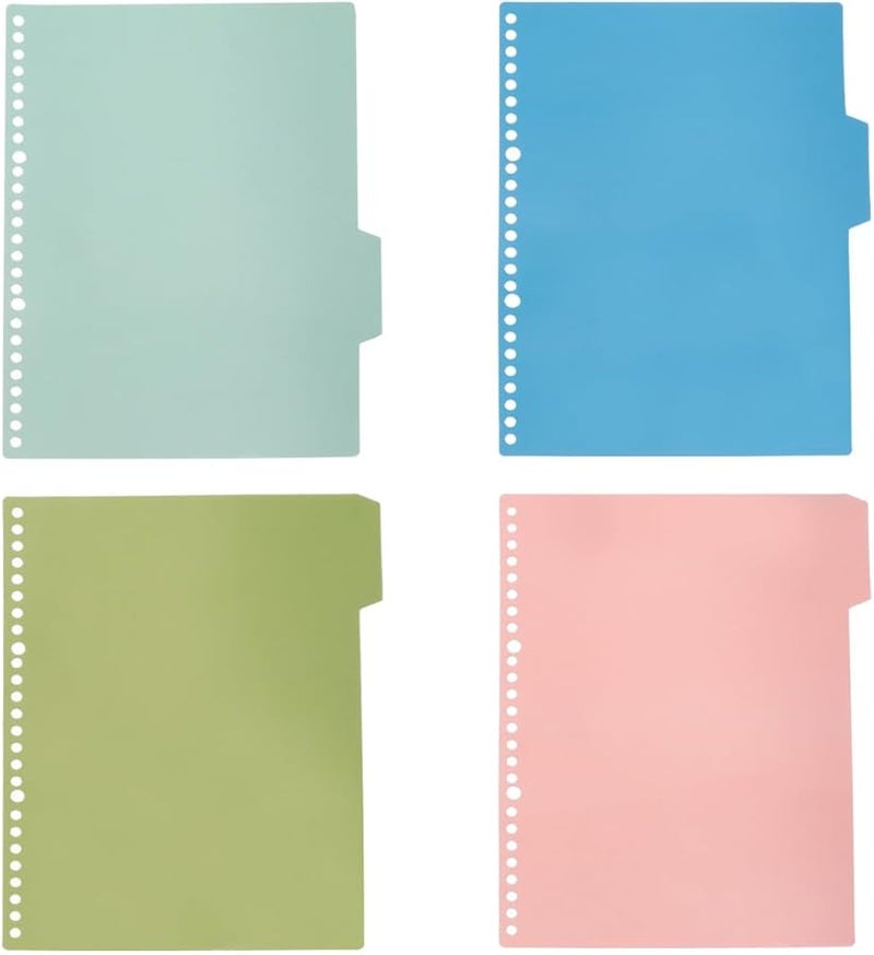 B5 26 Hole Insertable Tab Dividers 10 Sets Colorful Page Indexes Binder Inserts - Image 1